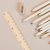 "MUKCHAP 72 Pieces 30 cm/12 Inch Wooden Rulers, Inch with