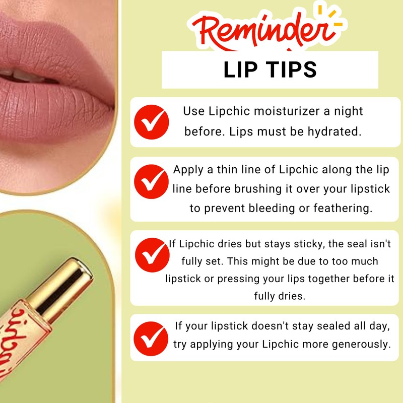 Ella International Lip Chic – 12-Pack All-Day Lipstick Sealer, Smudge-Proof