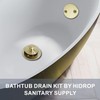 HIDROP Gold Brushed tub Drain Lift &Turn Tub Trim Set
