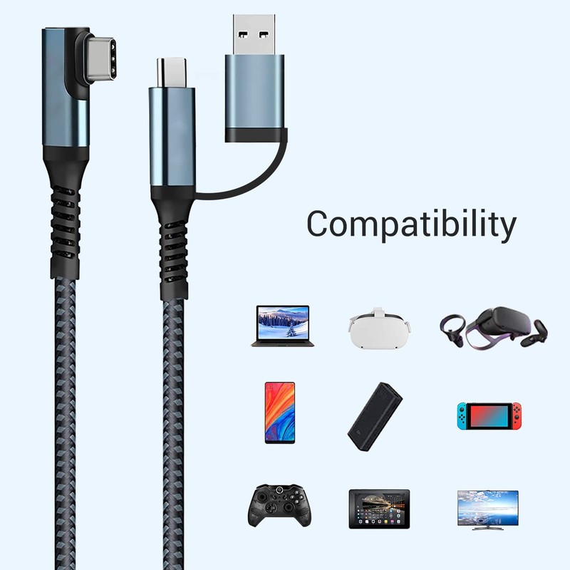 SUMPK VR Link Cable 20FT Compatible for Oculus Quest 2,