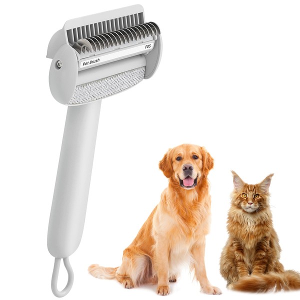 FDKYOEK Undercoat Rake for Long Haired Dogs & Cats, Deshedding