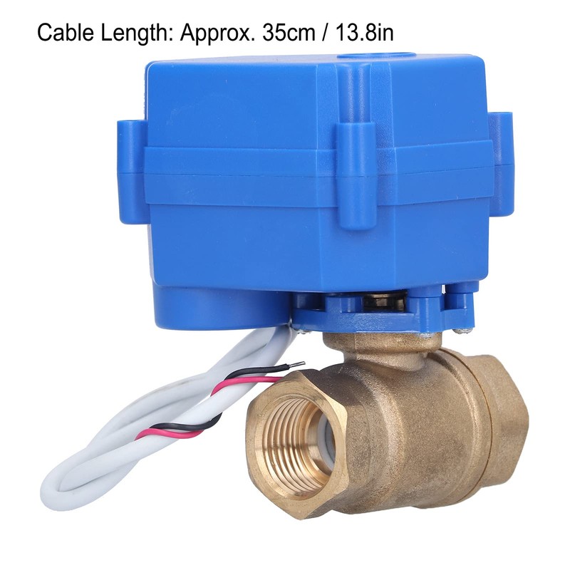 Shanrya Electric Ball Valve, CWX-15N-CR01-DC12V-DN15, Stainless Steel, Brass, Bronze, Motorized