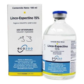 Linco-espectino 15% 100ml. Antimicrobiano Bovino Porcino