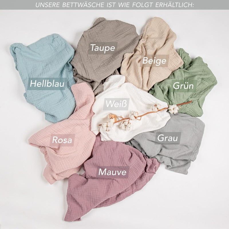 Pure Label Muslin Cushion Cover, 40 x 80 cm, Set