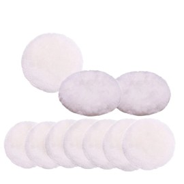 INZOEY Sheepskin Wool Polishing Pad 3 Inches 10 Pack for Cars and Furniture