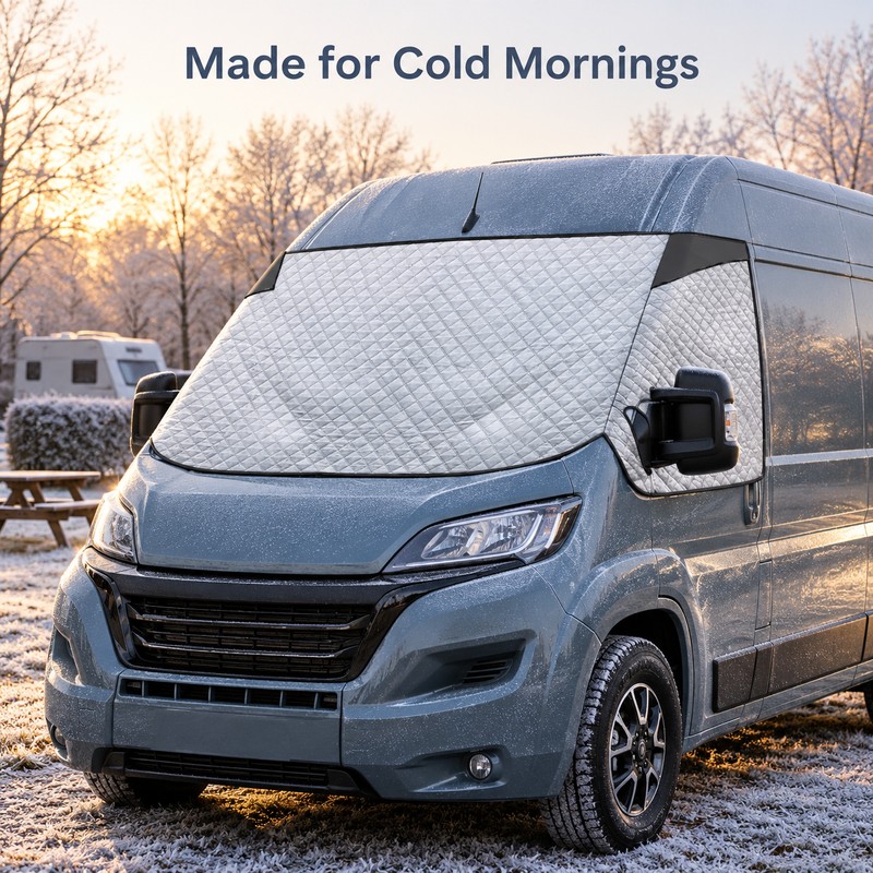Motorhome Thermal Windscreen Cover for Fiat Ducato, Peugeot Boxer and