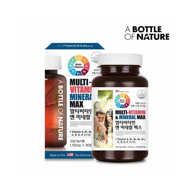 Abottle of Nature Multi-vitamin mineral supplement Multi-mineral vitamin supplement /