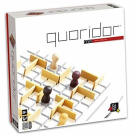 Gigamic, Quoridor Mini, Family Game, Wooden Game, 2-4 Players, from 8+ Years, 15 Minutes, German, Multilingual, Multicoloured, Colourful