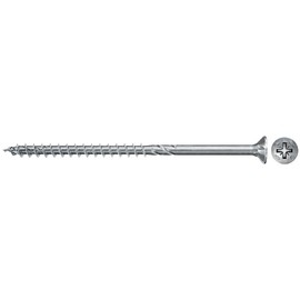 fischer 670071 FPF Power-Fast II 3.5 x 45 mm Chipboard Wood Screws, Countersunk Head with Phillips, Partial Thread, Galvanised Blue Passivated, Box of 100