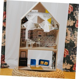 Toyvian Curtains for Dollhouses, Dollhouse Accessories, Dollhouse Curtain, Miniature Lace Curtain, Mini House Accessory, Dollhouse Scene Props, Curtains for Dollhouses, Fabric, White