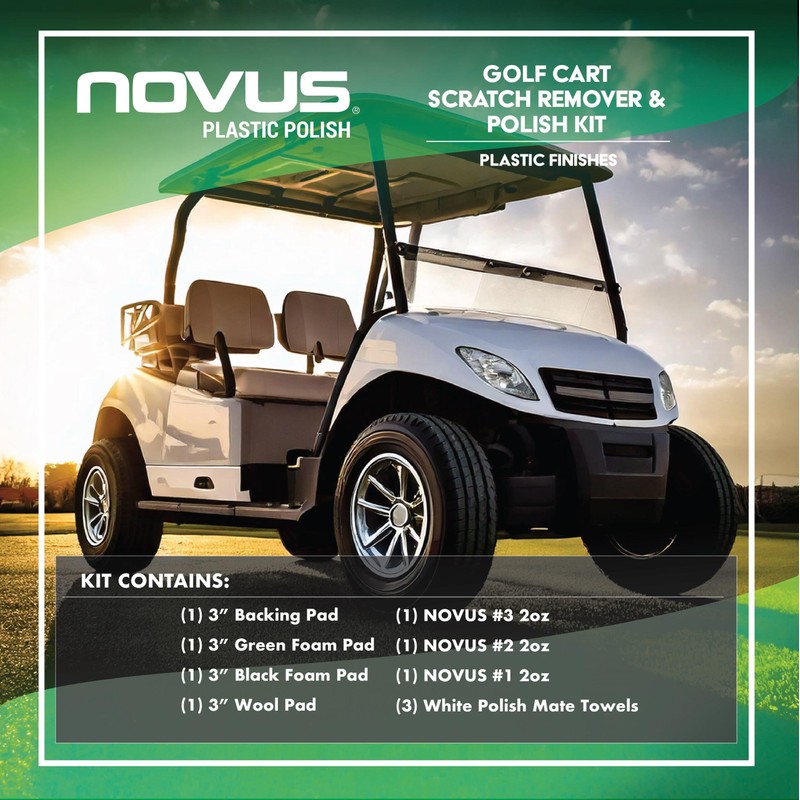 Novus Plastic Polish | Golf Cart Maintenance Kit | Includes