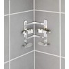 WENKO 22351100 Turbo-Loc corner shampoo shelf Duo Clippsy - fixing