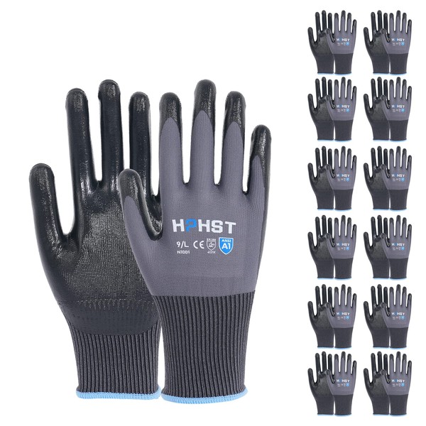 HPHST Work Gloves, 12 Pairs Work Gloves Men Women with