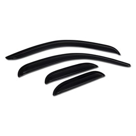 TLAPS 7422453845824 Compatible with 2007-2013 Chevy Silverado/GMC Sierra Extended Cab Smoke Curvy Style Window Visors Deflector 4 Pieces