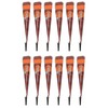 12PCS Temporary Tattoo Paste Cones Brown India Hand Painting Drawing