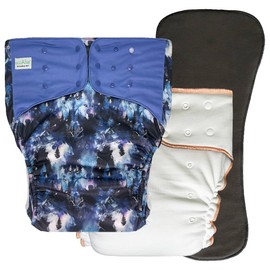 Adult Nighttime Diaper Set - Day or Night Incontinence Protective Briefs for Special Needs Teens, Men and Women (Large, Wolf)