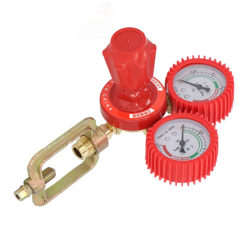 Acetylene Pressure Reducer 8mm Inlet Port Dual Display Shockproof Acetylene