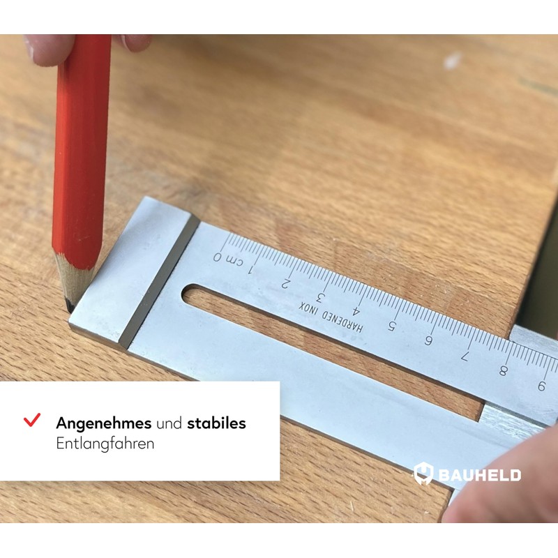 BAUHELD Marking Gauge Metal 200 mm - Scribing Tool Made
