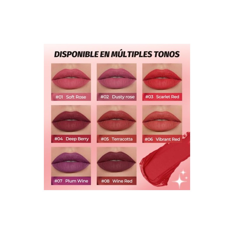ULTRAMO Labial Líquido Mate | 16H Larga Duración, No Transfiere