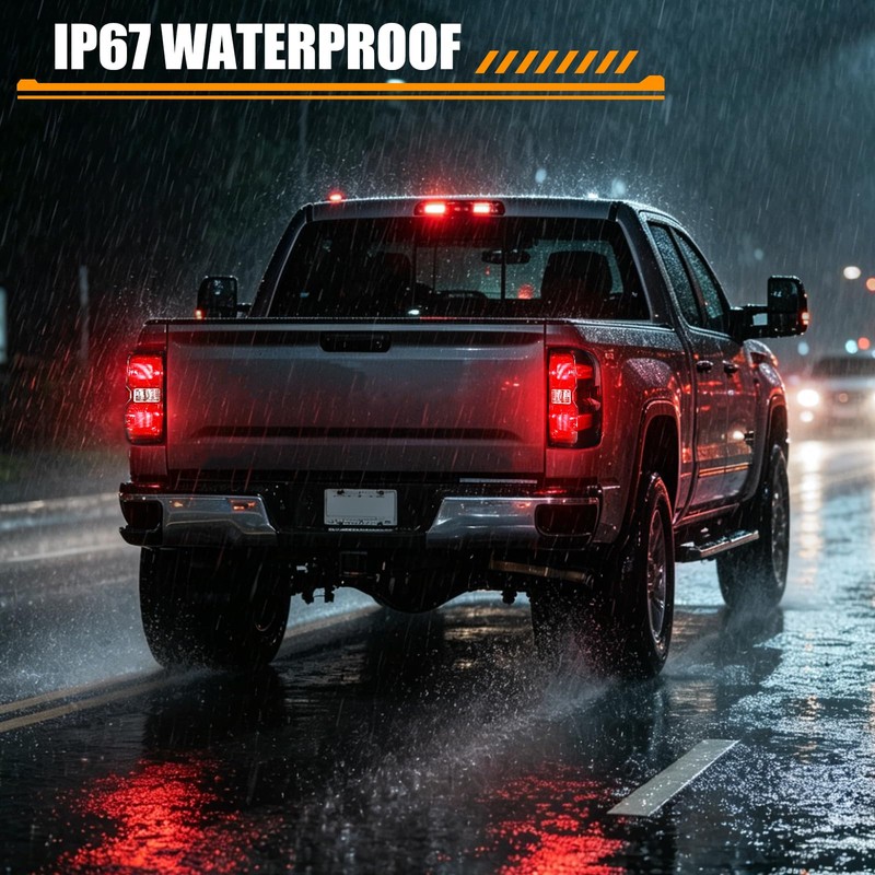 MAYELLO Smoked Black Halogen Tail Lights for 2014-2019 Chevy Silverado