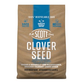 O.M. Scott and Sons Clover Seed, Lawn Seed Grows a Naturally Low Maintenance, Drought-Tolerant Lawn, 1,000 sq. ft., 2 lb.