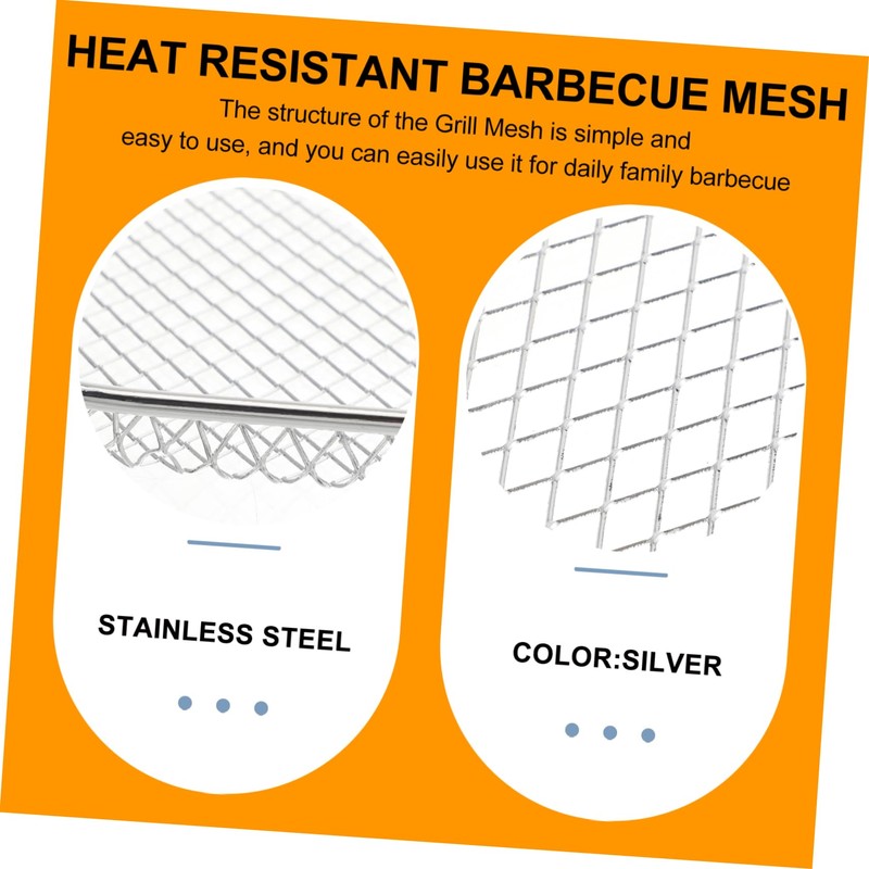 Mobestech Portable Stainless Steel Barbecue Mesh Grill Net Lightweight Outdoor