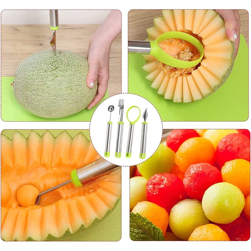 Fruit Tool Set, Melon Baller Scoop Set, for DIY Watermelon,