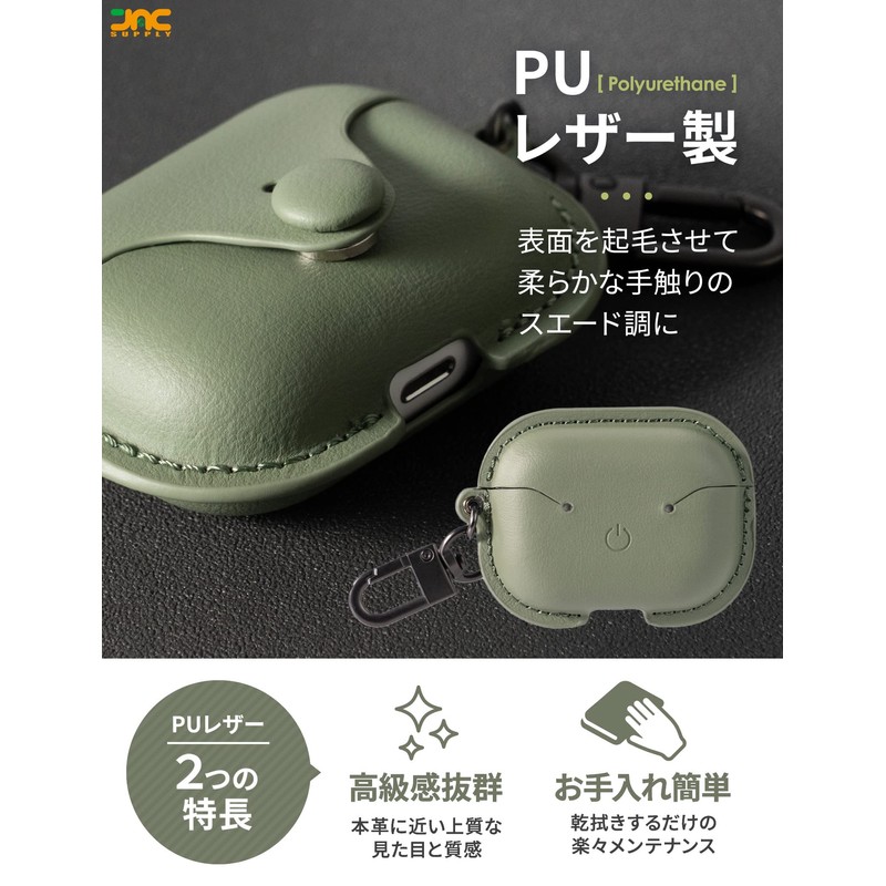 JAC Airpods Pro Case, Stylish, PU Material, Front LED Visible,