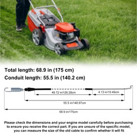 BOXOB 105-1845 Traction Control Cable for Toro Recycler 22 Self Propelled Petrol Lawn Mower, Parts Suitable for Toro 20012 20016 20065 Replaces 290-931 14508 60-530 Self-Propelled Control Line