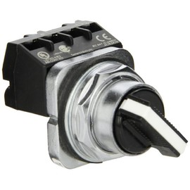 Siemens 52SA2AABK1 Heavy Duty Selector Switch Unit, Water and Oil Tight, 2 Positions, Short Lever, Maintained Operation, A Cam, 1NO Contact Blocks