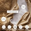 PHF Fluffy Taupe Faux Fur Duvet Cover Set Queen, Luxury