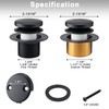 BOOMIBOO Bathtub Drain Tip-Toe Trim Set with Two-Hole Overflow Faceplate,