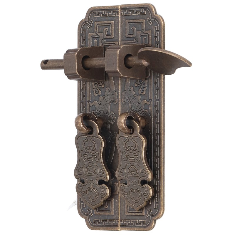 Cabinet Faceplate Brass Material Bronze Auspicious Bat Pattern Retro Chinese