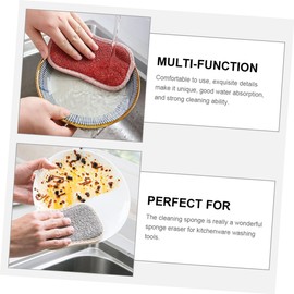 Beavorty 2sets Convenient Wok Sponge Reusable Dish Sponge Kitchen Scrub Set 8pcs*2