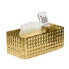 Paper Holder, Golden Diamond Tissue Box Holder with Transparent Rectangular