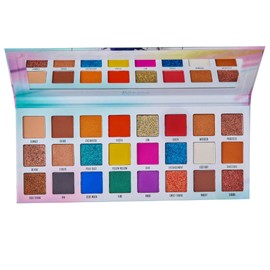 Jacque Mgido Cosmetics- Highly Pigmented Eyeshadow Palette. 24 Long Lasting Colors (Eye Shadow, Shimmer, Glitter) Versatile- Natural Matte or Smoky Elegant Makeup Look. Perfect Contour Kit (Pack of 1)