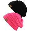 C.C Trendy Warm Chunky Soft Stretch Cable Knit Beanie Skully,