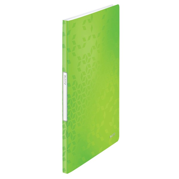Leitz 46310054 A4 Display Book, 20 Pockets, 40 Sheet Capacity, Transparent Pockets, WOW Range, Green