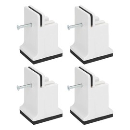lyrlody Raised Bed Blocks, 4pcs Adjustable Furniture Risers with Screw Clamp Rubber Bed Couch Risers Table Desk Feet Leg Riser for Cabinet Sofa Feet Lifting (White)