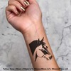 4 x 'Horse Face' Temporary Tattoos - Water Resistant, Skin-Safe,