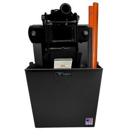 Pit Posse PP3351BK Aluminum Wall Mount Floor Jack Holder Pouch Stabilizer - Made in USA - Stabilizer for Enclosed Race Trailer Garage Shop Organizer Storage Snowmobile 5th Wheel Toy Hauler (Black)