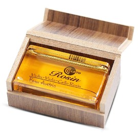 Chienti - High-Class Transparent Yellow Natural Rosin Resin Colophony Cuboid With Wooden Box Low Dust Handmade for Violin Viola Cello