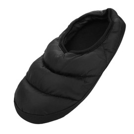 IBLUELOVER Slippers Women's Men's Winter Slippers Warm Down Shoes Thick Sole Soft Hut Shoes Indoor Bed Shoes Down Cotton Shoes for Christmas Gift Autumn Winter, black