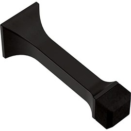 Franklin Brass Classic Edge - Tope de puerta de 3 pies negro mate, zócalo, parachoques rígido sólido, protege paredes/puertas B47252K-FB-C