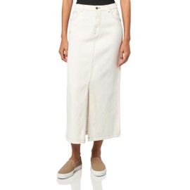 Petal & Pup Women's Rana Denim Midi Skirt, White