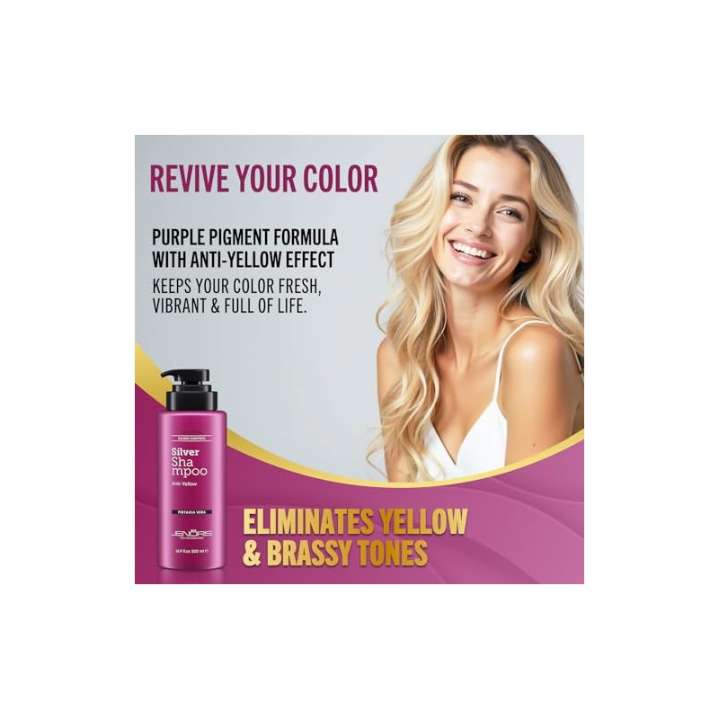 Jenoris Silver Shampoo Anti Yellow 500 ml by JENORIS