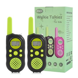 UMUSOZI 2pcs walkie Talkie, Outdoor Toys for Kid, Long Range walkie Talkie with Clear intercom Sound, 22 Channels 2 Way Radio Toy with Backlit LCD Flashlight, for Outside, Camping, Hiking