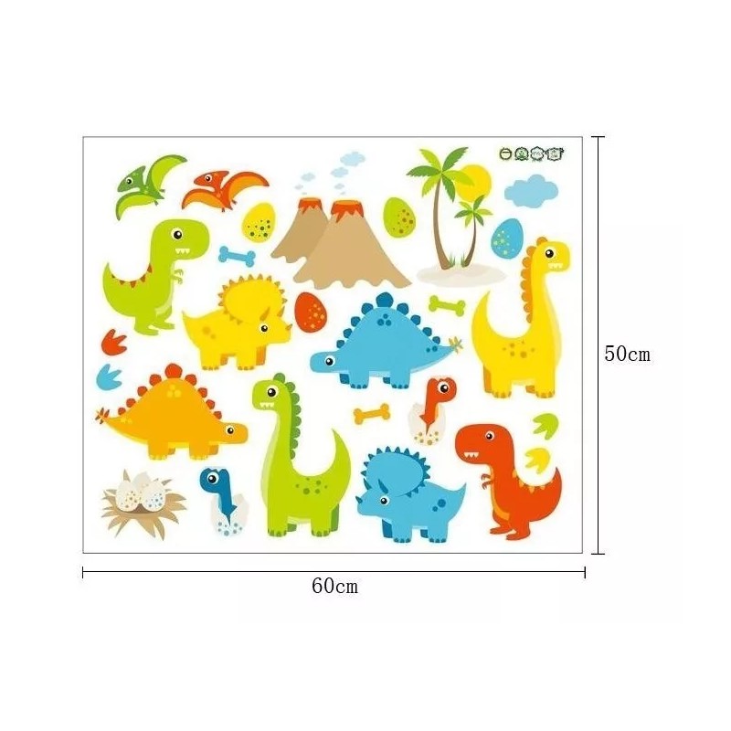 DaraBaby Vinil Decorativo Infantil Animales Dinosaurios Sala Cuarto