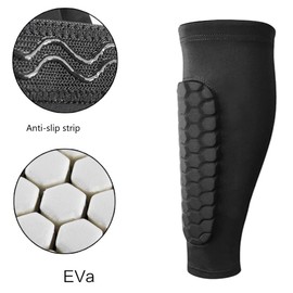 HOUSON Soccer Shin Guards, Football Sleeve Style Pads Crashproof Shin Guards（30cm-39cm） XL