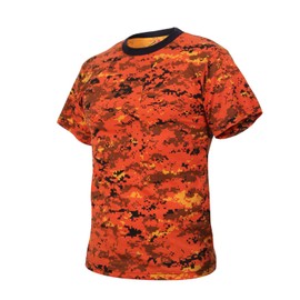 Rothco T-Shirt, Digital Orange Camo, 2X